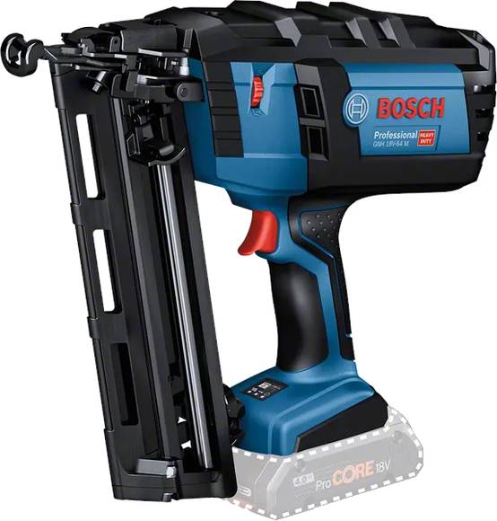 Bosch - Cloueur bois 18V GNH 18V-64 M Professional mode rafale + 2 batteries ProCORE 4 Ah + chargeur + coffret L-BOXX - BOSCH - 0601481003 - Image 2