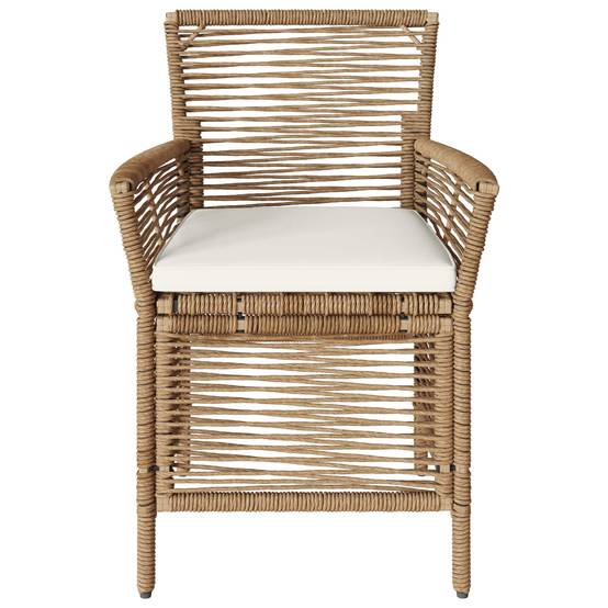 Chaises de jardin polyrotin beige et crème 61 x 58 x 83 cm, Poids:25.2kg - PANGIVO - Image 5