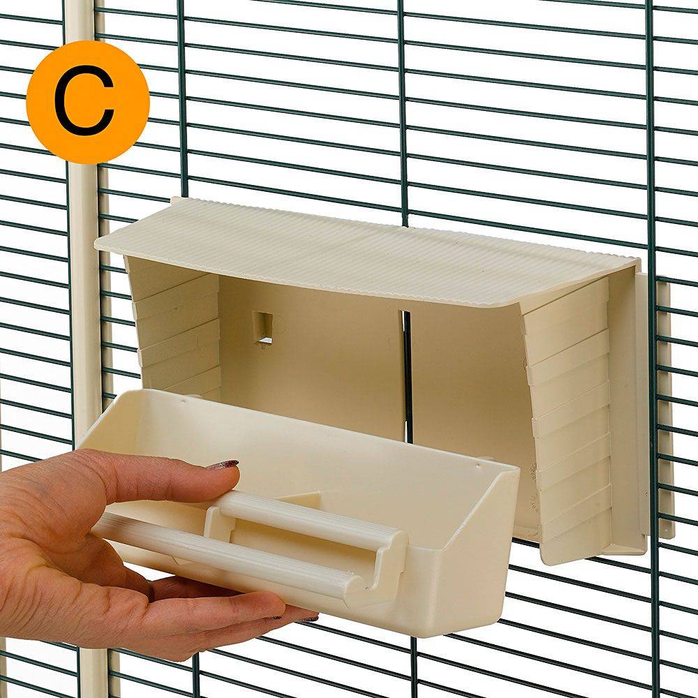 Ferplast - Ferplast Volière Cage à Oiseaux HEMMY Cage pour Oiseaux, Canaris, Pinsons, Perruches Ondulées, Inséparables, en Bois, Accessoires inclus Mangeoires - Image 7