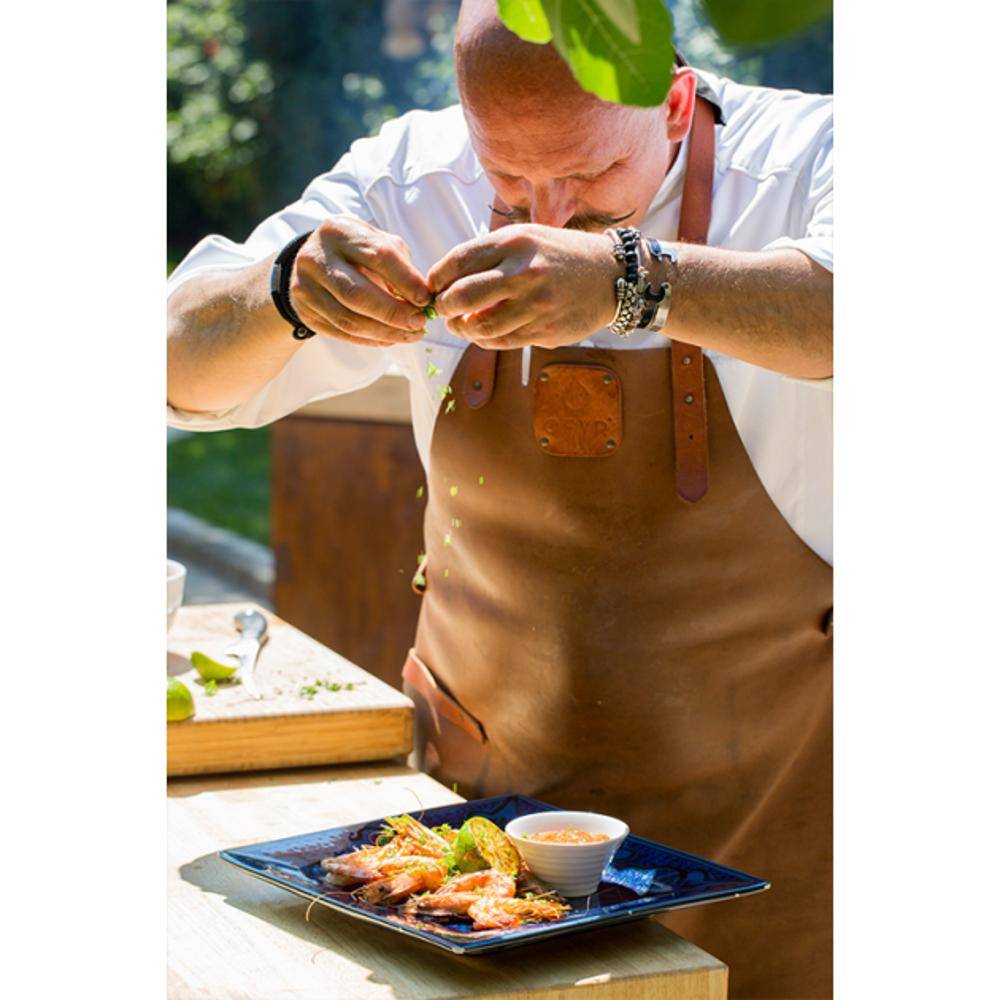 Tablier Barbecue en cuir brun - Ofyr - Image 3
