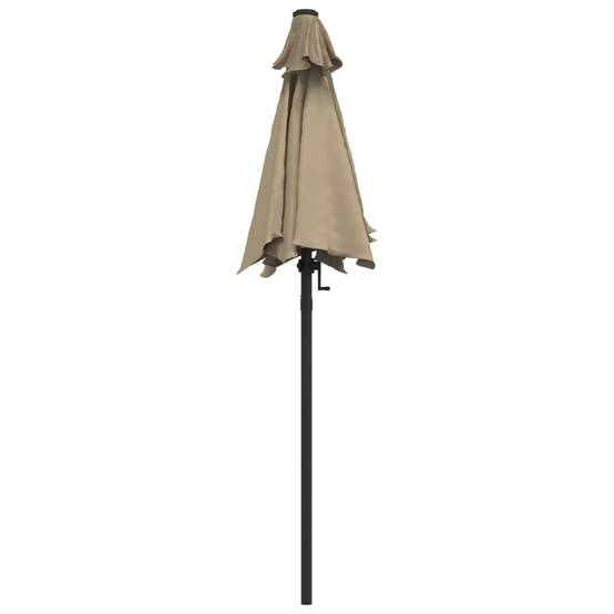 Parasol - Parasol de jardin - parasol d'extérieur Taupe 200x224 cm Aluminium - MEUBLE PRO - Image 4