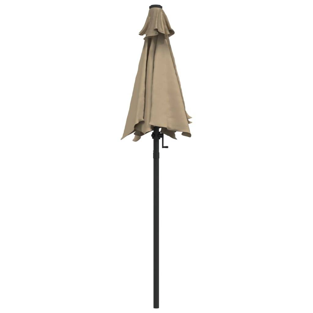 Parasol - Parasol de jardin - parasol d'extérieur Taupe 200x224 cm Aluminium - MEUBLE PRO - Image 4