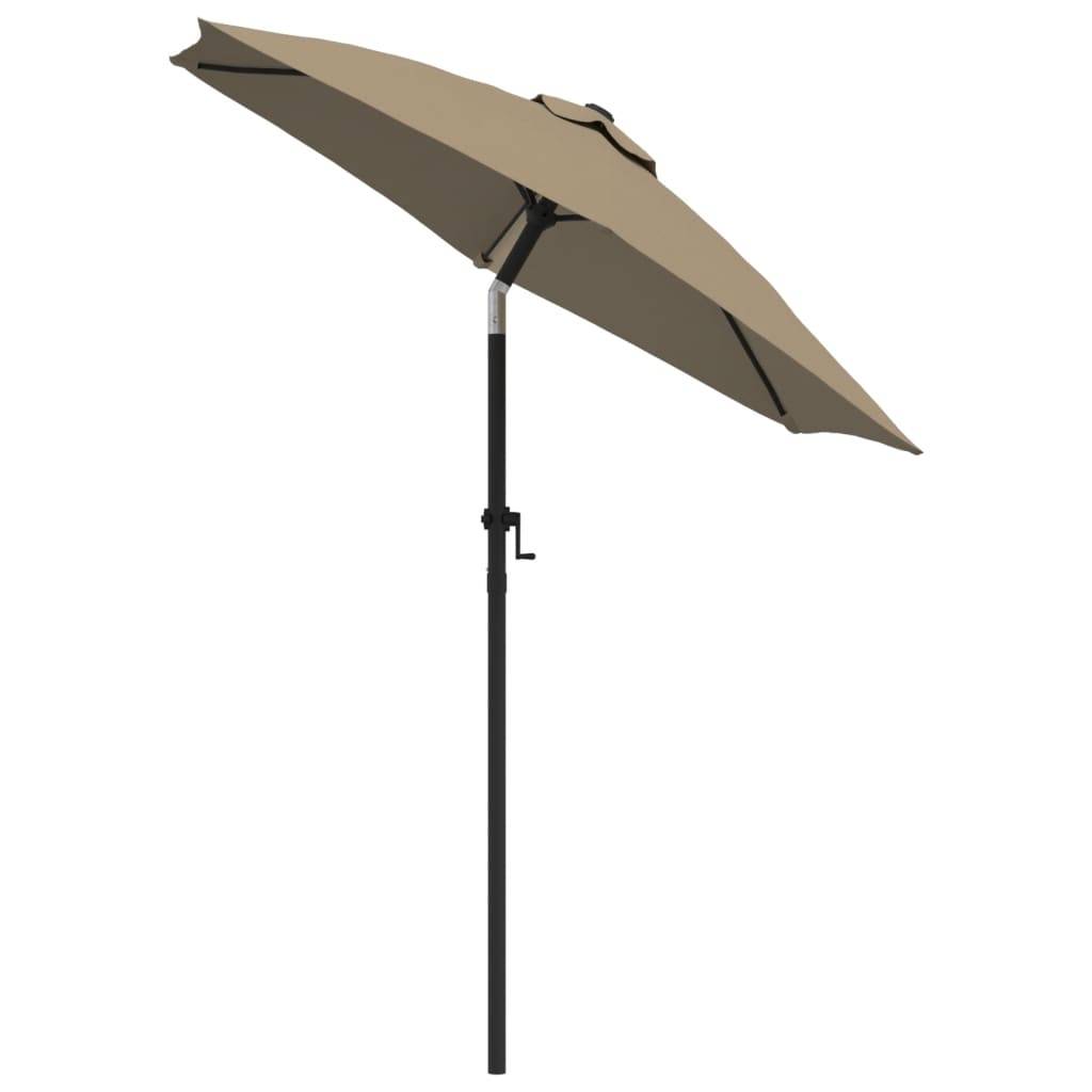 Parasol - Parasol de jardin - parasol d'extérieur Taupe 200x224 cm Aluminium - MEUBLE PRO - Image 3