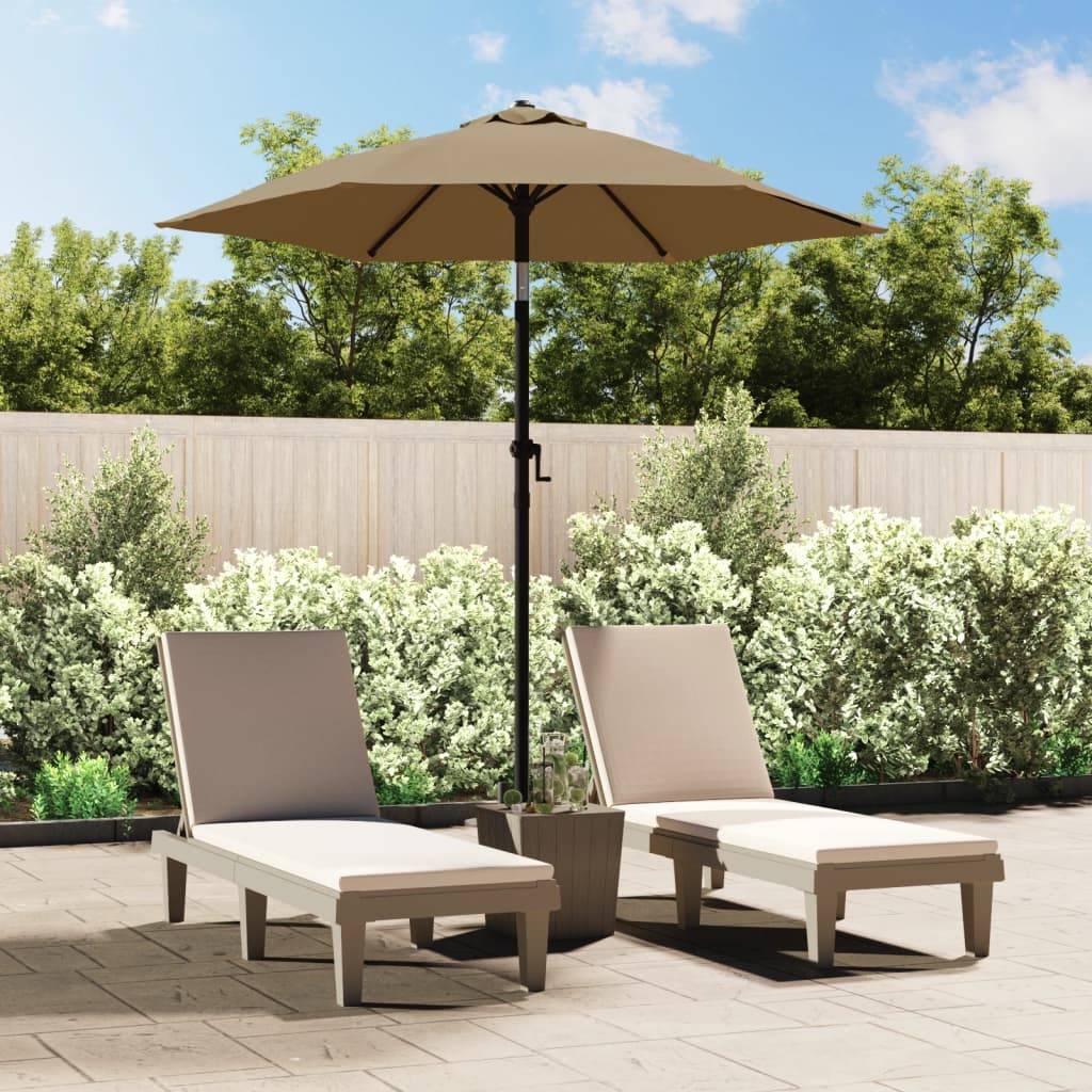 Parasol - Parasol de jardin - parasol d'extérieur Taupe 200x224 cm Aluminium - MEUBLE PRO - Image 2