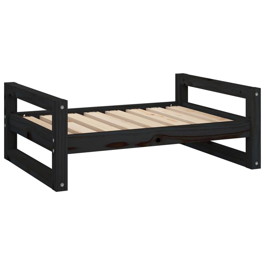 Vidaxl - Lit pour chien Noir 75,5x55,5x28 cm Bois de pin solide vidaXL 821481 - Image 2