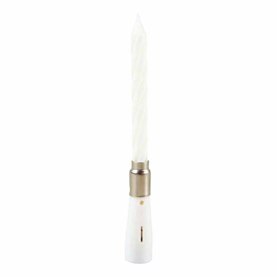 Bougie d'Anniversaire "Musicale" 12cm Blanc