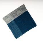 0 - Face washer Laotien - 100% Coton - tissé et teinté à la main - Bleu & Blanc - Image 1