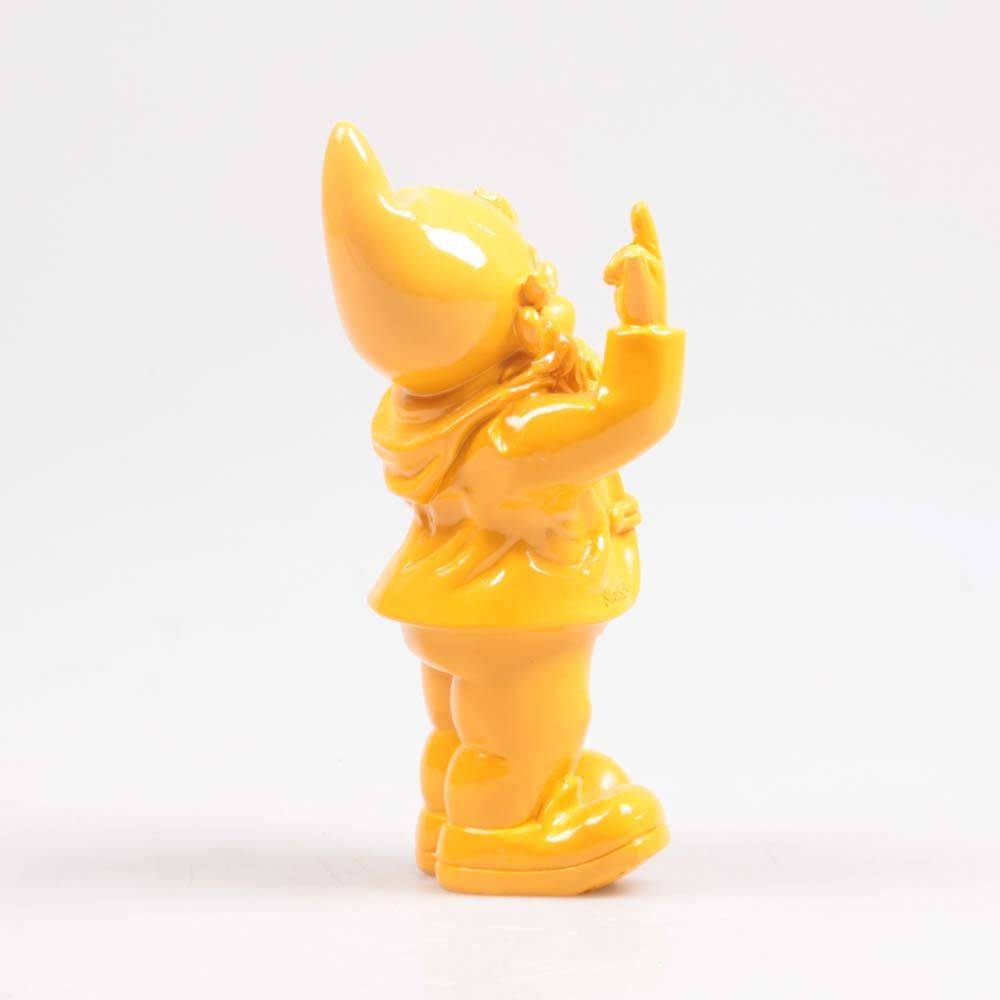 Stoobz - Nain de jardin en résine doigt d'honneur 7 x 8 x 20 cm Jaune - Image 4