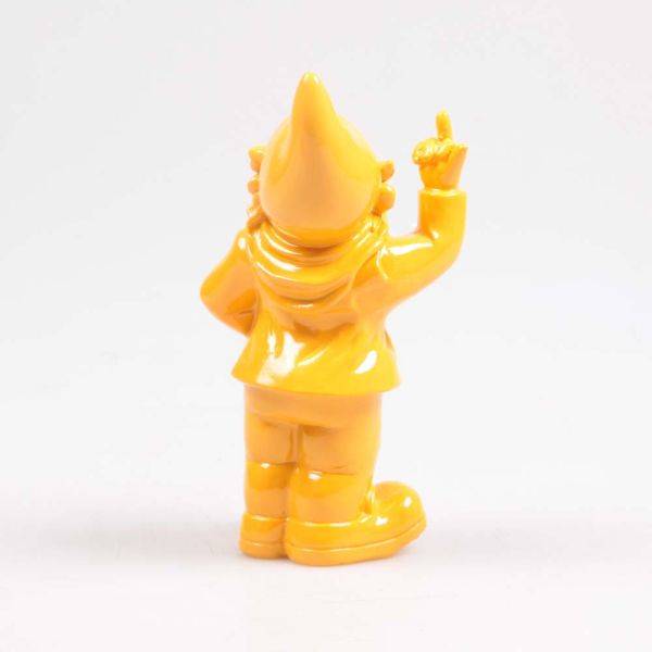 Stoobz - Nain de jardin en résine doigt d'honneur 7 x 8 x 20 cm Jaune Stoobz - Image 5