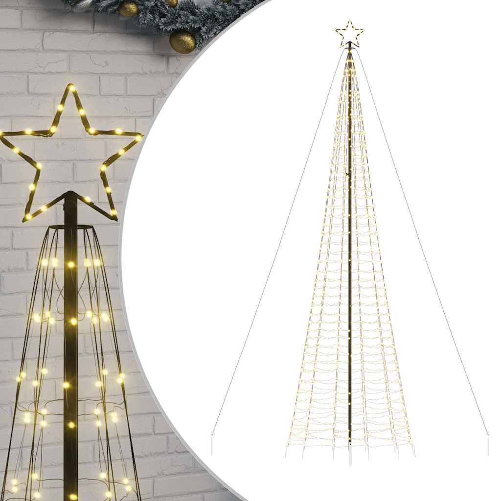 Vidaxl - Sapin de Noël à LED avec piquets 1534 LED blanc chaud 500 cm vidaXL 4016404 - Image 2
