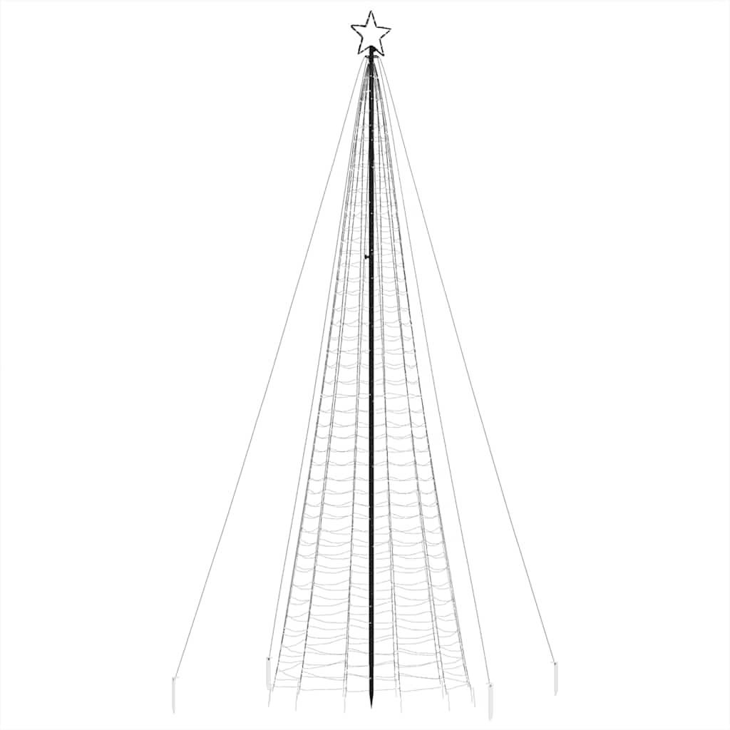 Vidaxl - Sapin de Noël à LED avec piquets 1534 LED blanc chaud 500 cm vidaXL 4016404 - Image 10