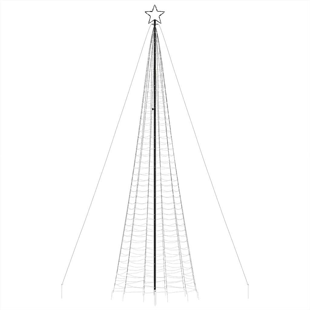 Vidaxl - Sapin de Noël à LED avec piquets 1534 LED blanc chaud 500 cm vidaXL 4016404 - Image 9