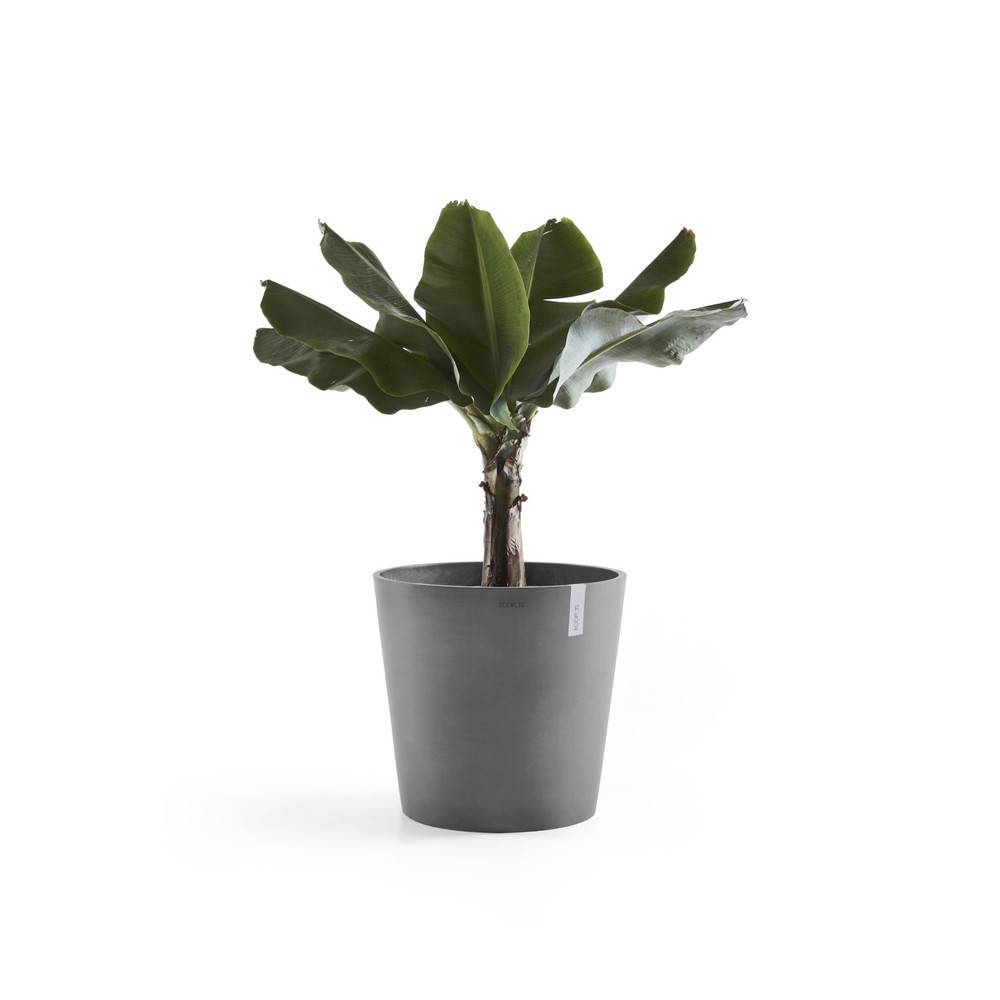 Ecopots - Pot Rond Amsterdam 50 Gris + réservoir d'eau - Ø 50 x H. 43,8 cm - 62 L ECOPOTS - Image 3