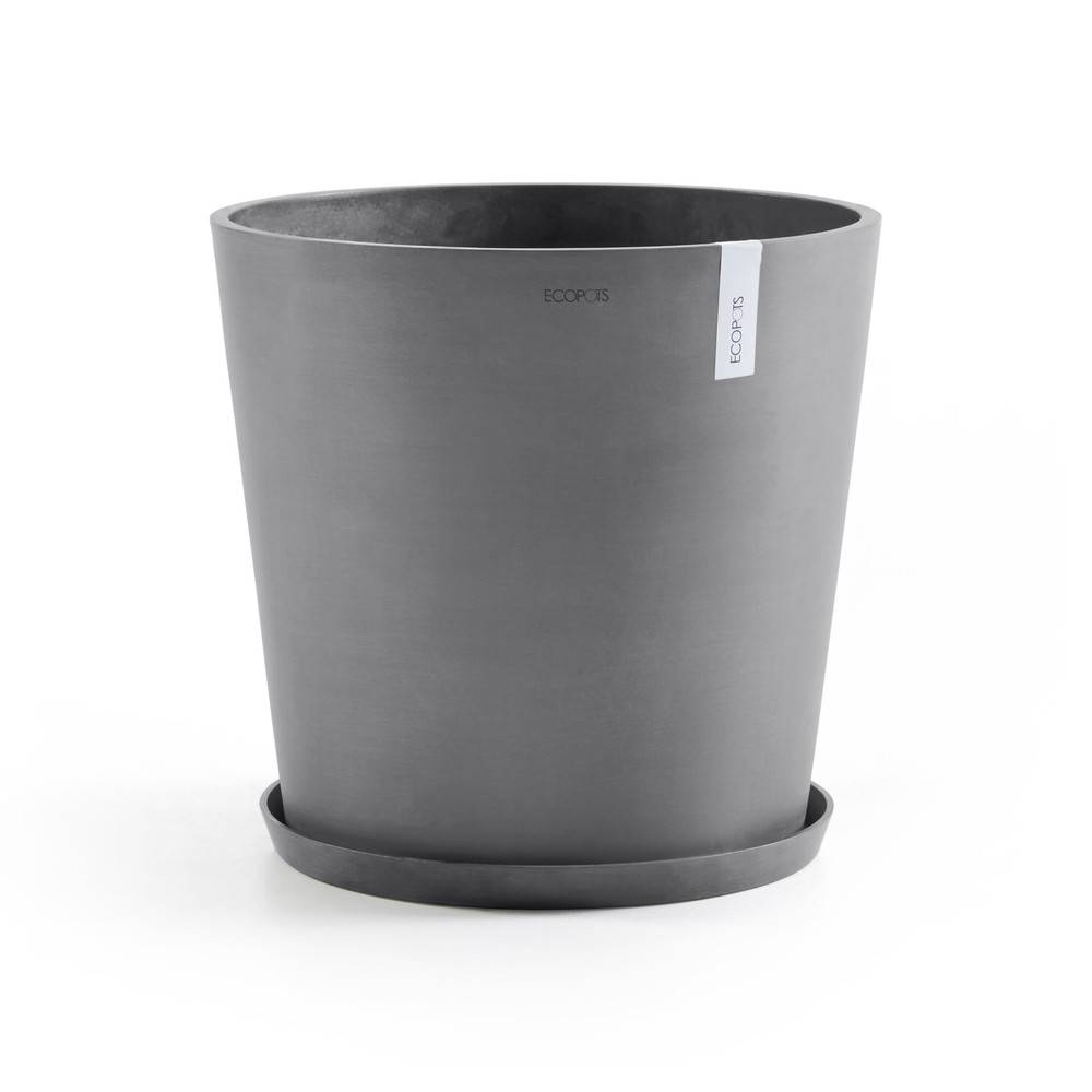 Ecopots - Pot Rond Amsterdam 50 Gris + réservoir d'eau - Ø 50 x H. 43,8 cm - 62 L ECOPOTS - Image 5