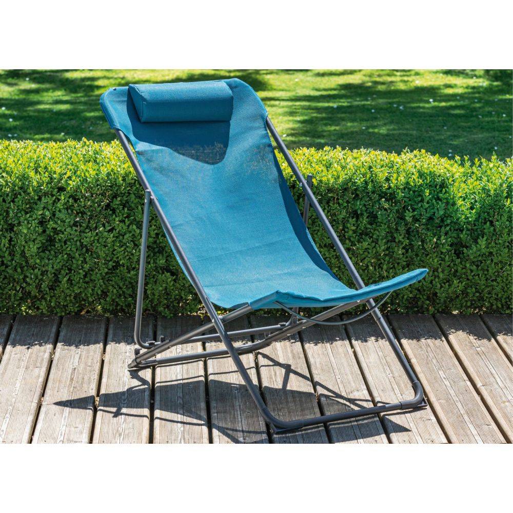Alize - Chilienne en acier et toile Globe Graphite, Bleu - Image 2
