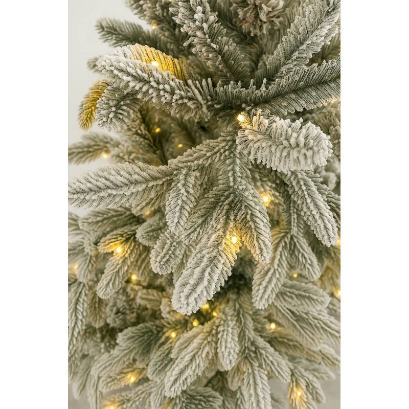 Sapin de Noël artificiel lumineux blanc 300 led Blanc Chaud 700 Branches 2m10 - Image 8