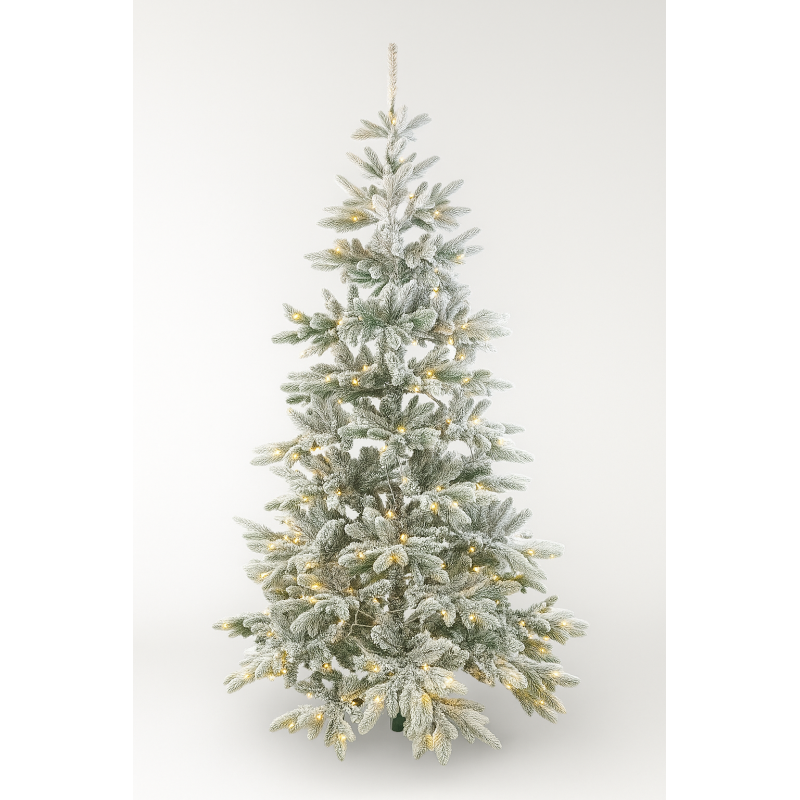 Sapin de Noël artificiel lumineux blanc 300 led Blanc Chaud 700 Branches 2m10 - Image 7
