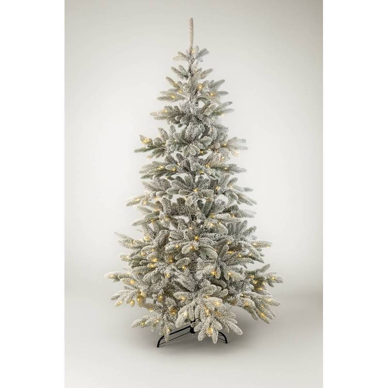 Sapin de Noël artificiel lumineux blanc 300 led Blanc Chaud 700 Branches 2m10 - Image 4