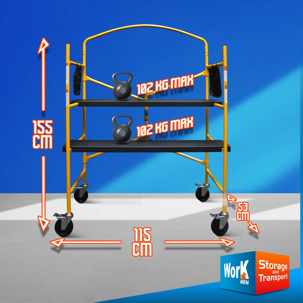 Workmen Storage - Échafaudage pliant en acier, charge max 225 kg, hauteur max 90 cm - Image 3