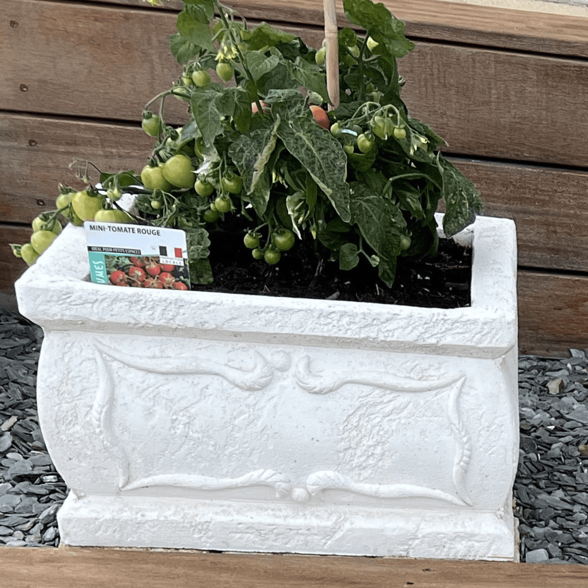 Jardinière en Pierre Carré 50 x 50 x 30 cm Vérone - Image 4