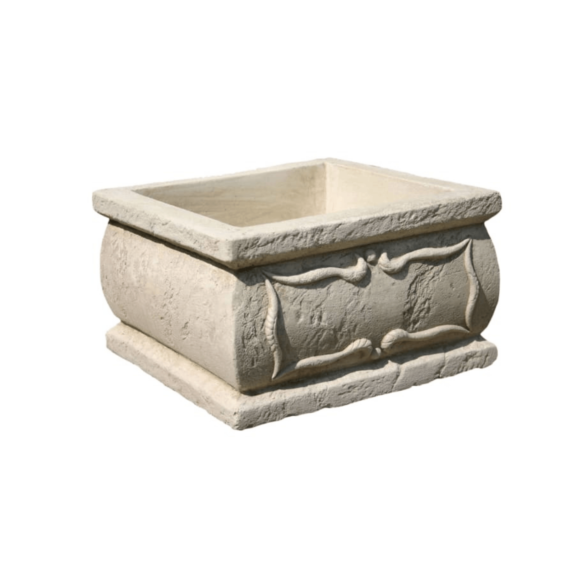 Jardinière en Pierre Carré 50 x 50 x 30 cm Vérone - Image 1