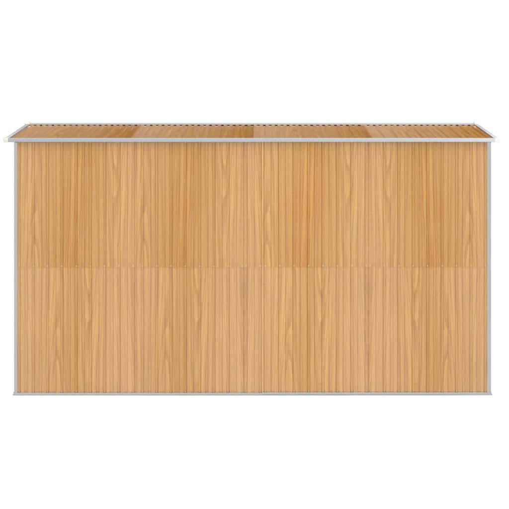 Vidaxl - Abri de jardin Marron clair 192x357x223 cm Métal galvanisé vidaXL 3147473 - Image 6