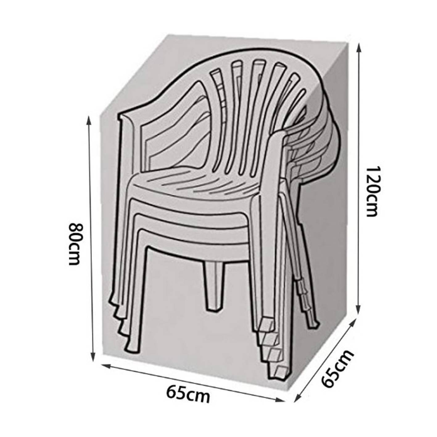 IntiMeg - Housse de Protection pour chaises de Jardin empilables de Jardin et Balcon imperméable 210D Oxford résistant à l'eau Protection UV 65*65*120cm IntiMeg - Image 5