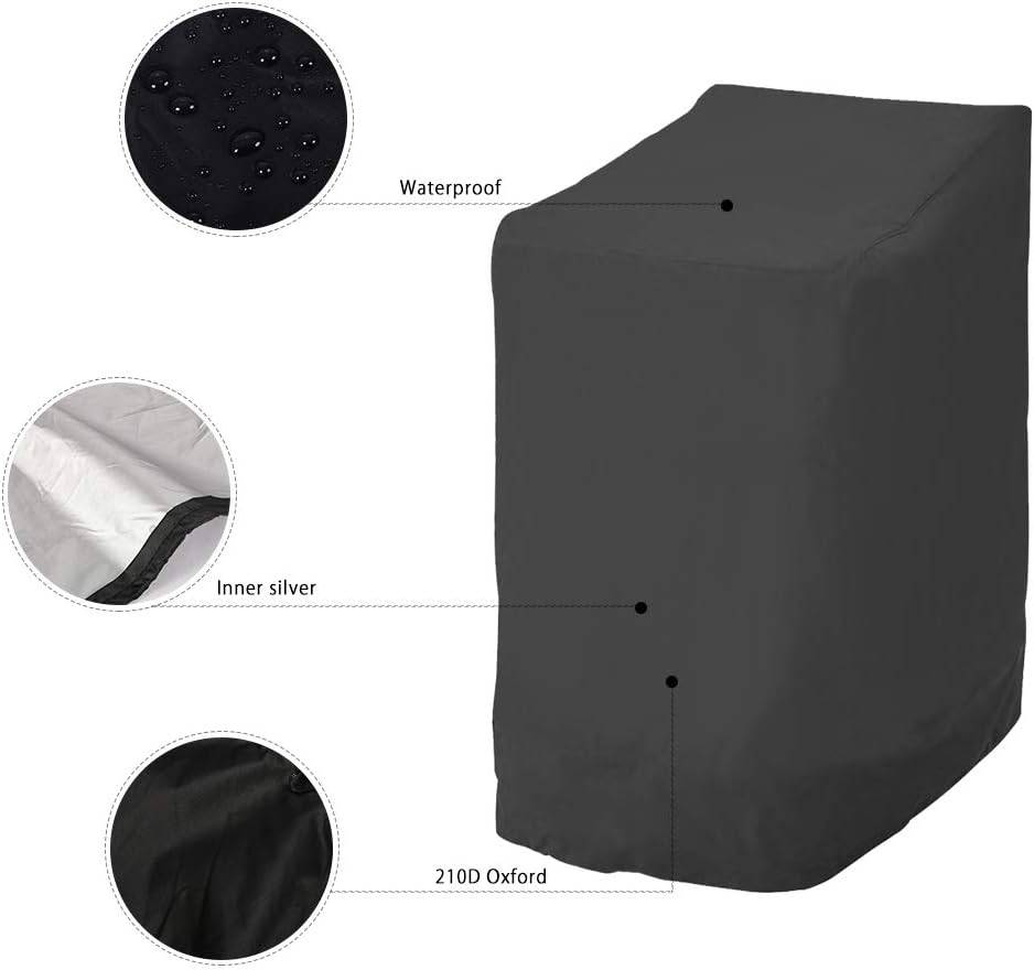 IntiMeg - Housse de Protection pour chaises de Jardin empilables de Jardin et Balcon imperméable 210D Oxford résistant à l'eau Protection UV 65*65*120cm IntiMeg - Image 2