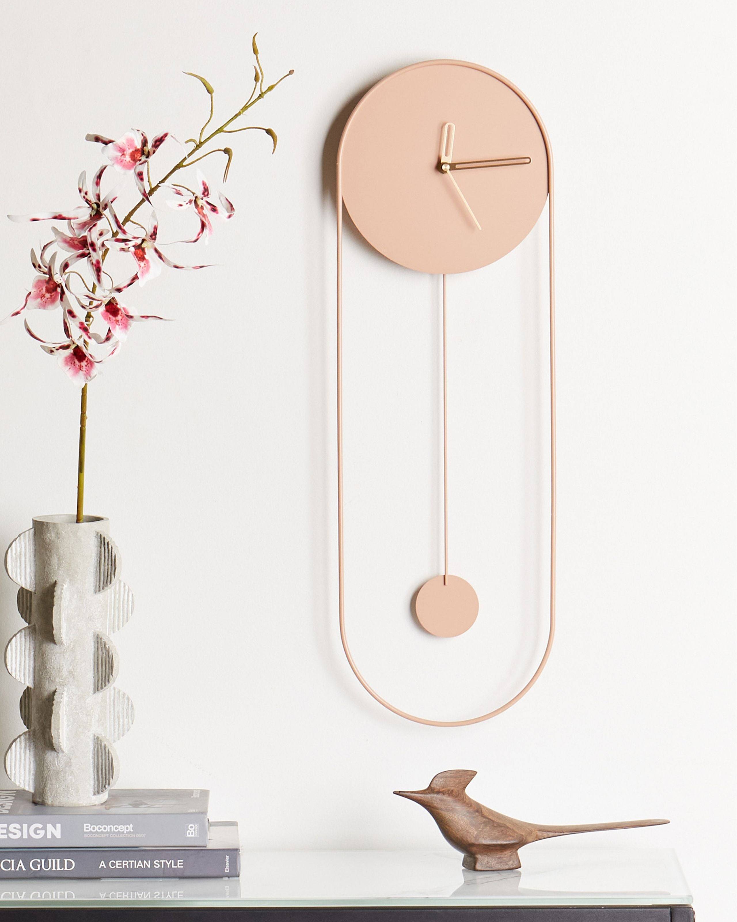 Beliani - Horloge murale Acier Rose pêche SALVAN - 20x3x62- Beliani - Image 1