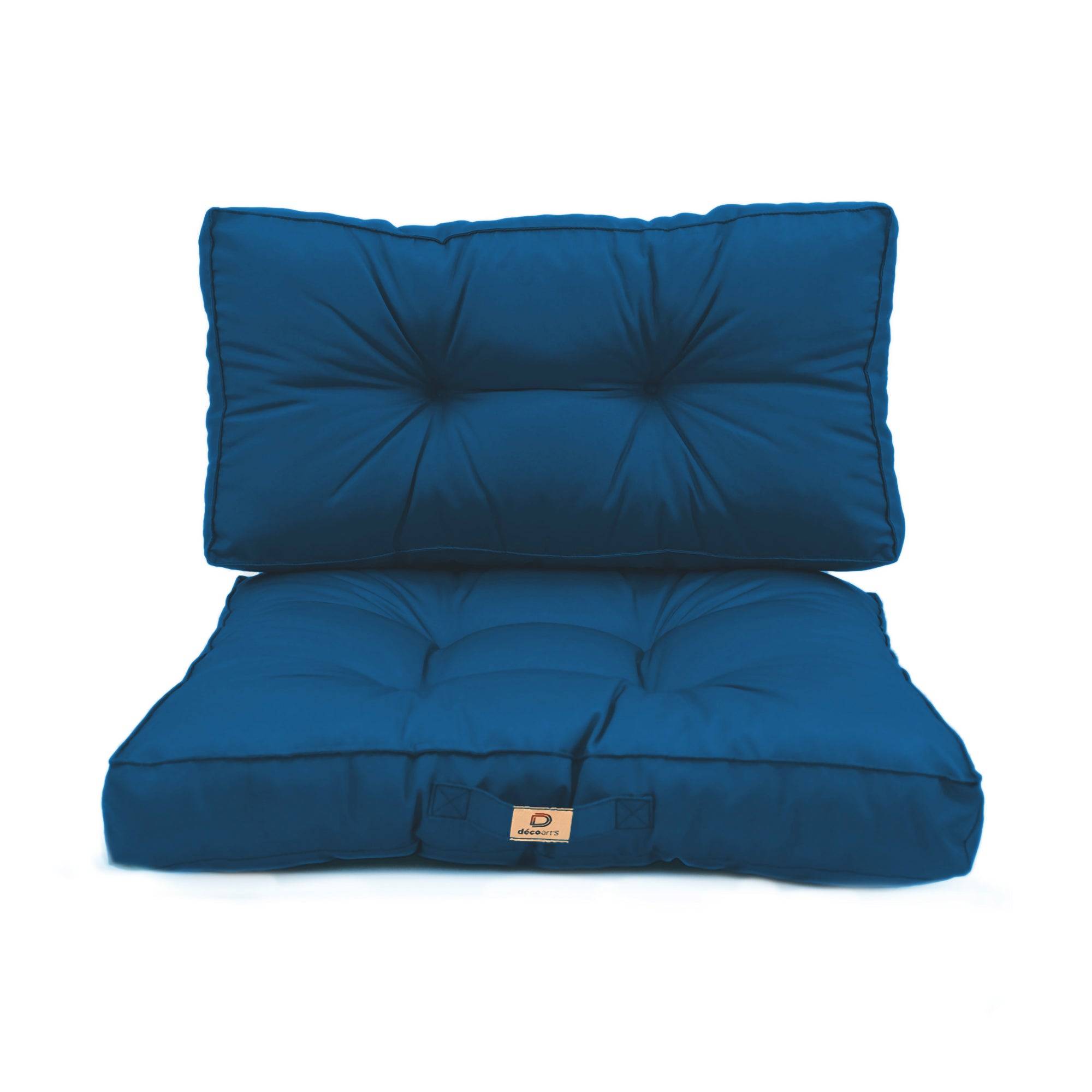 Coussins pour salon de jardin capitonné 60x60cm Bleu pétrole - Déco arts - Image 3