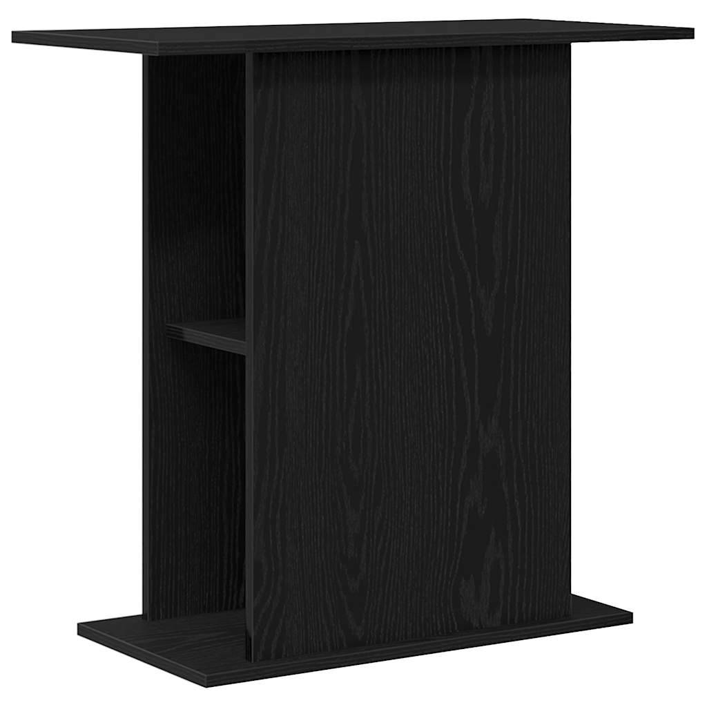 Meuble pour aquarium Chêne Noir avec Stockage sur 3 Étagères 75x36x72,5 cm - ComfortXL Outdoor Living - Image 2