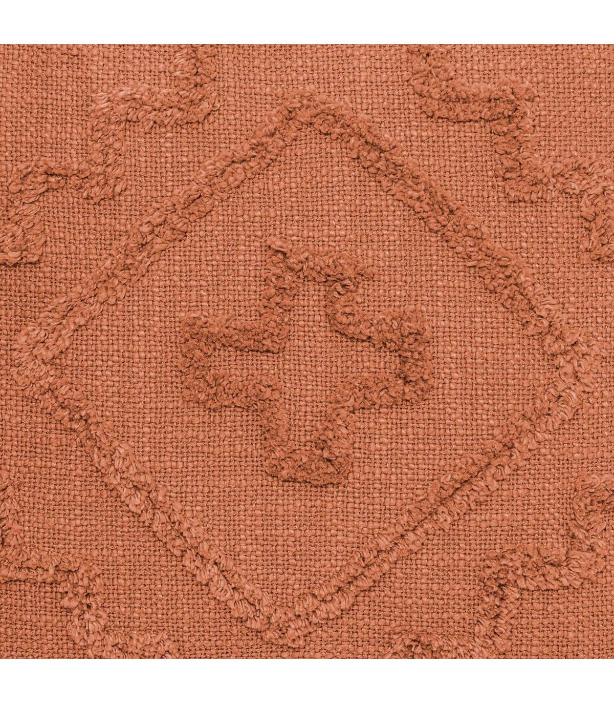 Coussin déhoussable Inca en Coton Tufté Terracotta 40 x 40 cm - Image 2