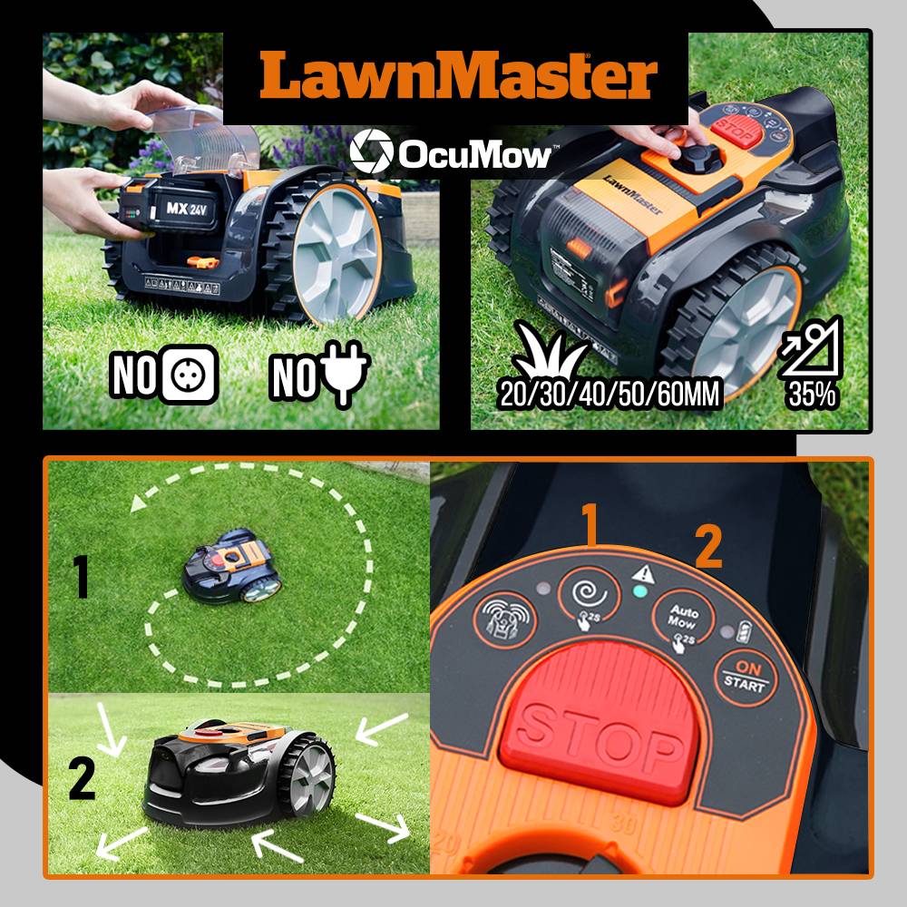 Lawnmaster - Robot tondeuse autonome 24V sans fil périmétrique - Le robot le plus simple du marché - Image 4