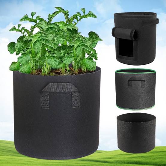 SIMBOOM Sacs à Plantes, Lot de 5 Sac de Culture en Non Tissé Pot de Fleur Sac de Jardin avec SIMBOOM Sacs à Plantes, Lot de 5 Sac de Culture en Non Tissé Pot de Fleur Sac de Jardin avec