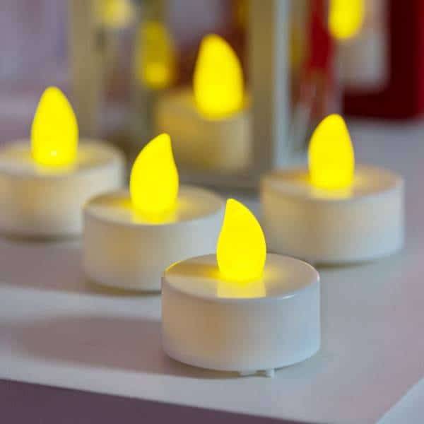 Lotti - Jeu de 6 bougies led chauffe plat blanc chaud à piles effet flamme Lotti - Image 1