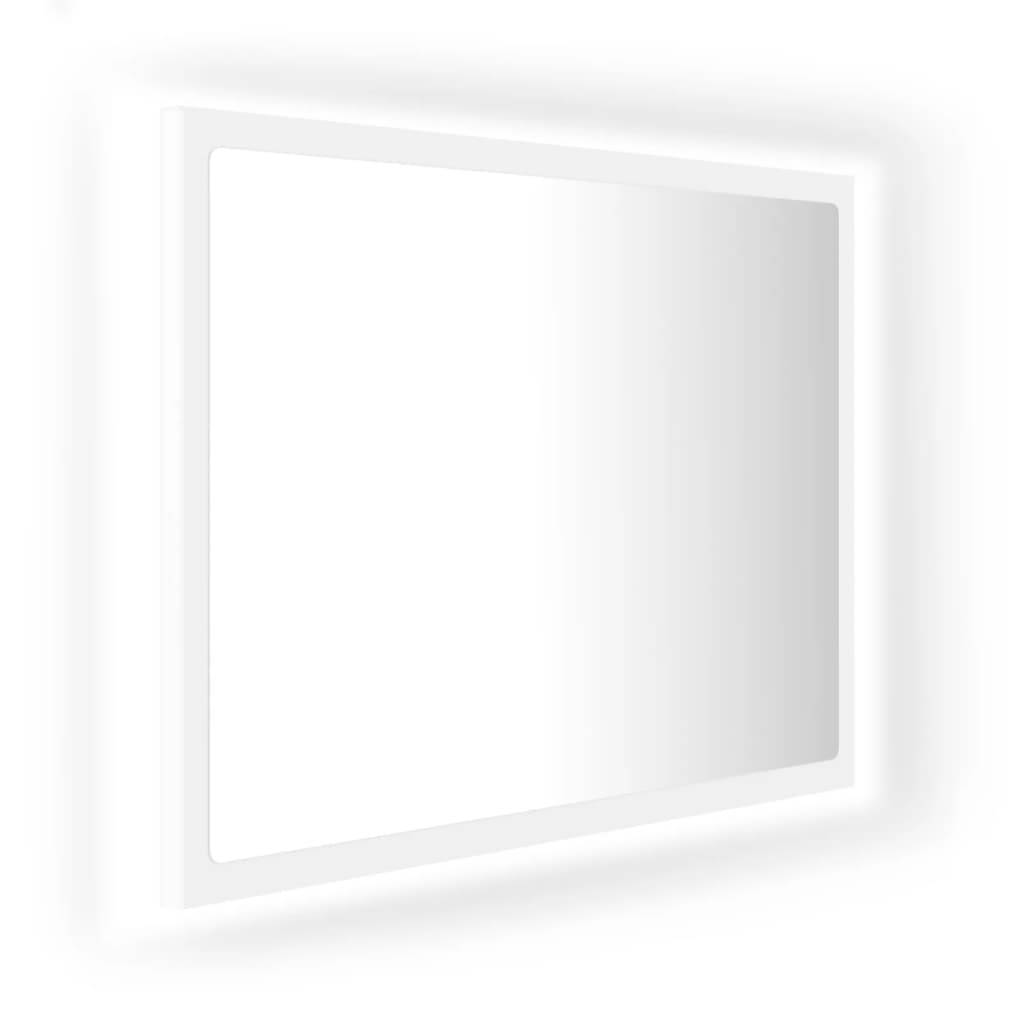 Miroir à led de salle de bain 60 x 8,5 x 37 cm acrylique blanc - Image 2