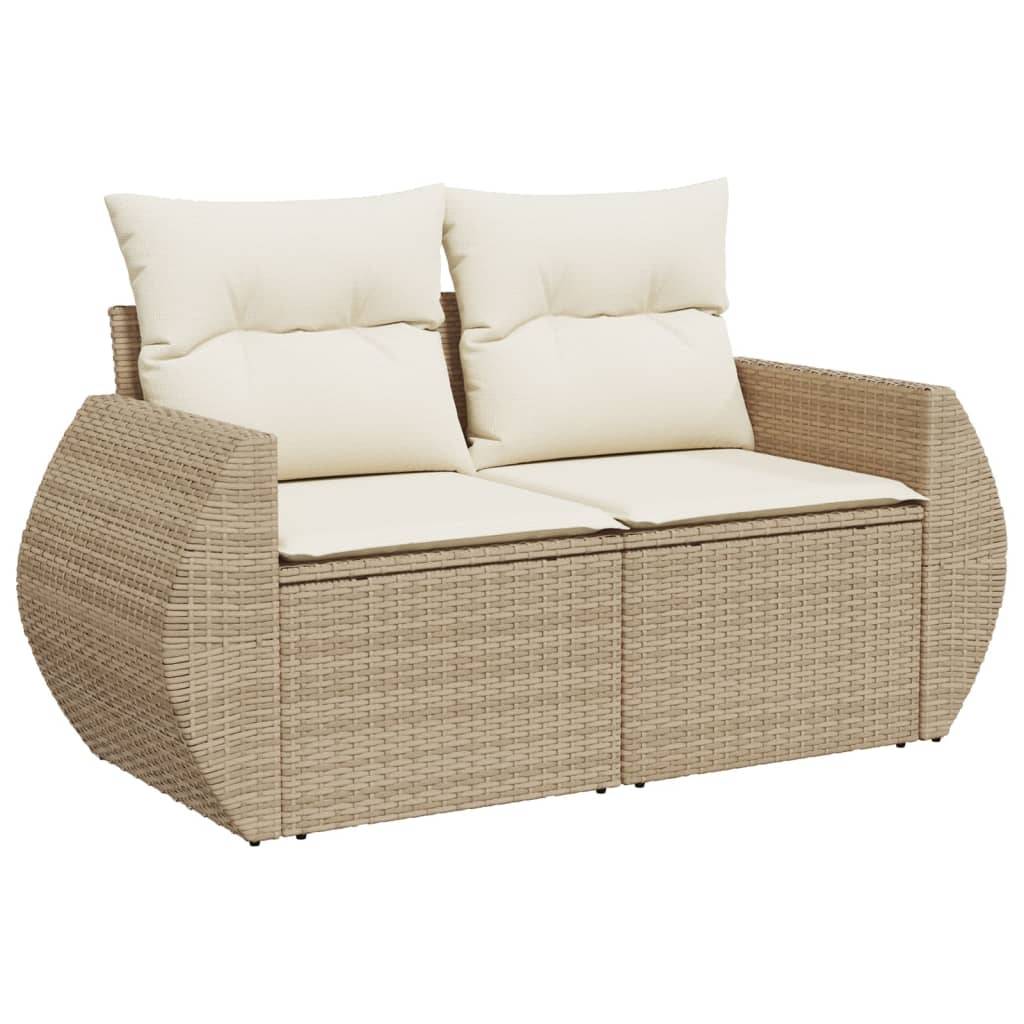 ComfortXL - Salon de Jardin Bas 8 Places en Poly Rotin Beige Modulable avec Coussins Confortables 8 Pièces – ComfortXL Outdoor Living - Image 3