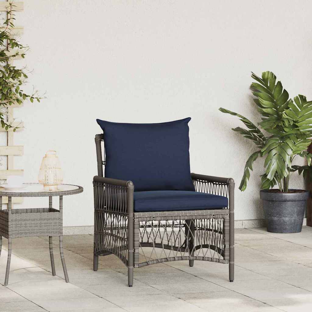 Maison Chic - Chaise De Jardin - Fauteuil De Jardin Gris 60 x 70 x 78cm polyrotin - Image 2