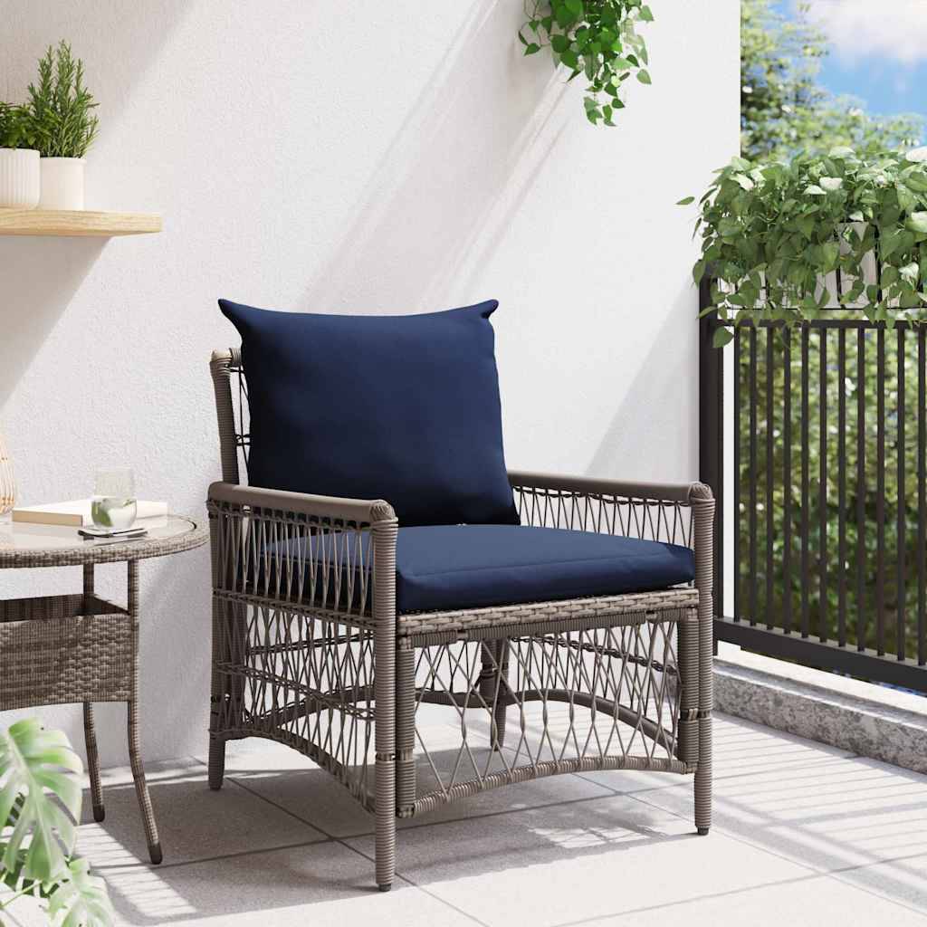 Maison Chic - Chaise De Jardin - Fauteuil De Jardin Gris 60 x 70 x 78cm polyrotin - Image 3