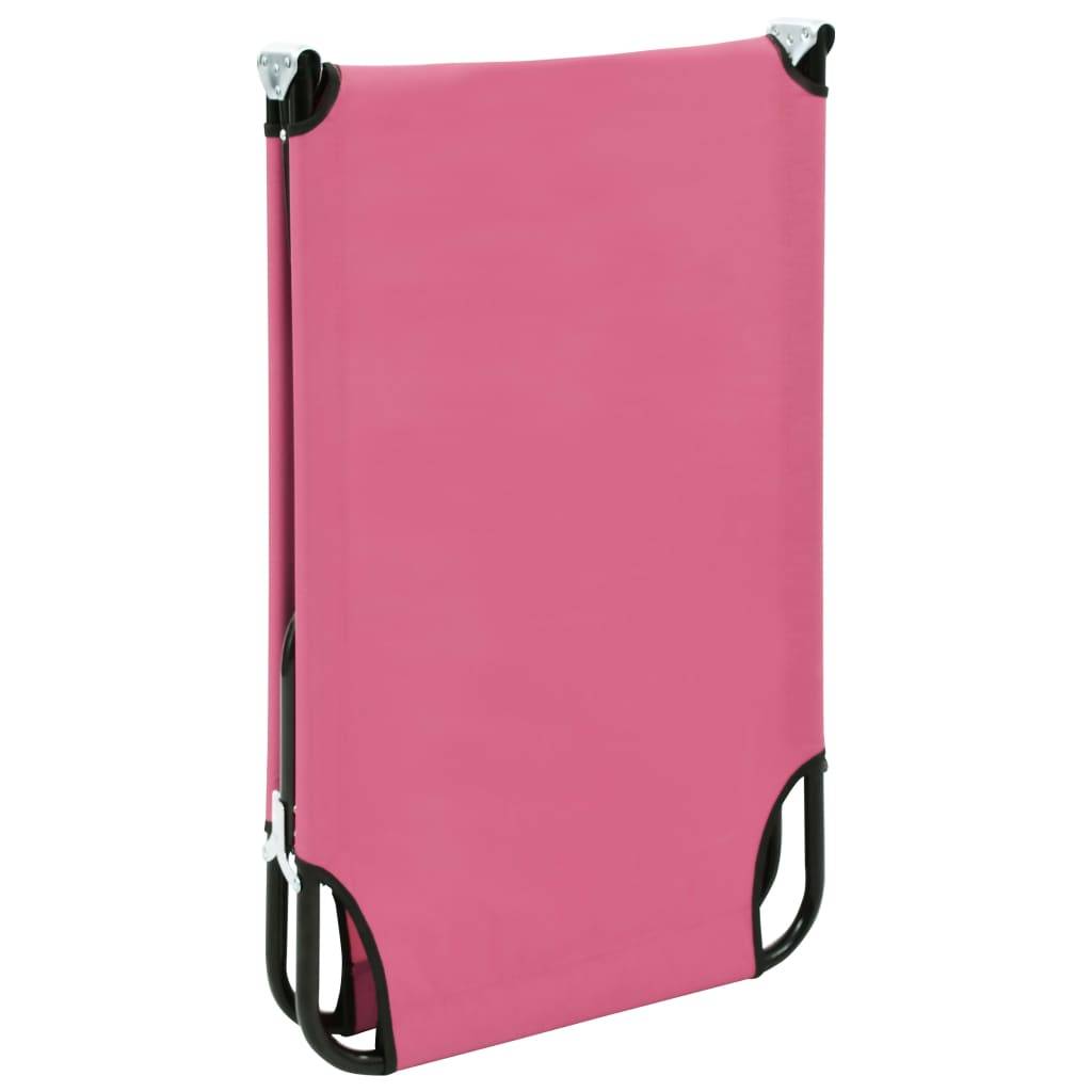 Vidaxl - Chaise longue pliable acier rose vidaXL 310349 - Image 7