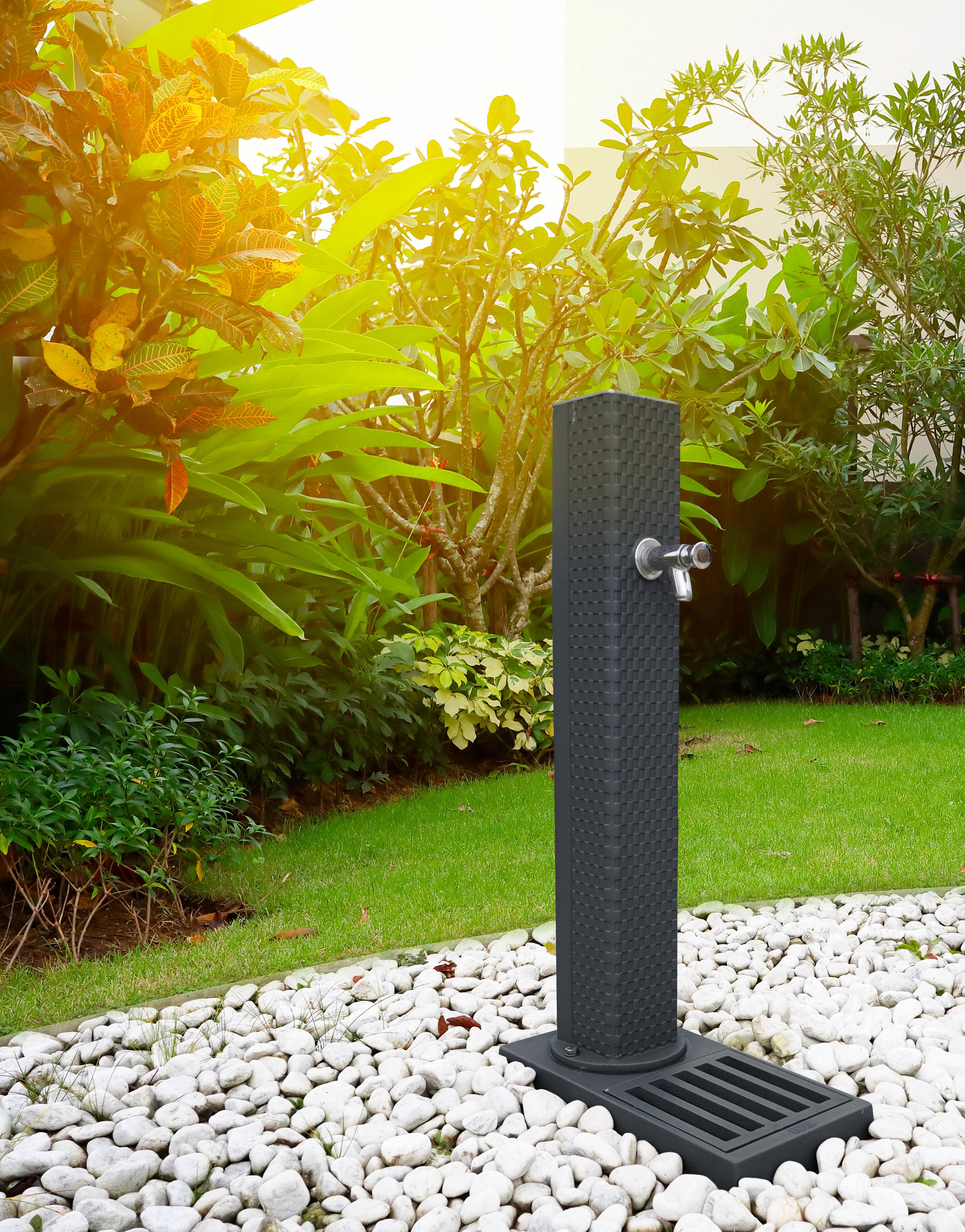 Fontaine borne pixel avec vasque gris 7016 avec robinet rounded Dommartin H. 103cm X L. 51cm - Image 5