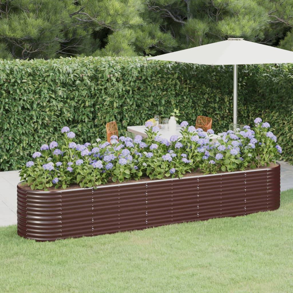 Vidaxl - Lit surélevé de jardin Acier galvanisé marron vidaXL 318965 - Image 1
