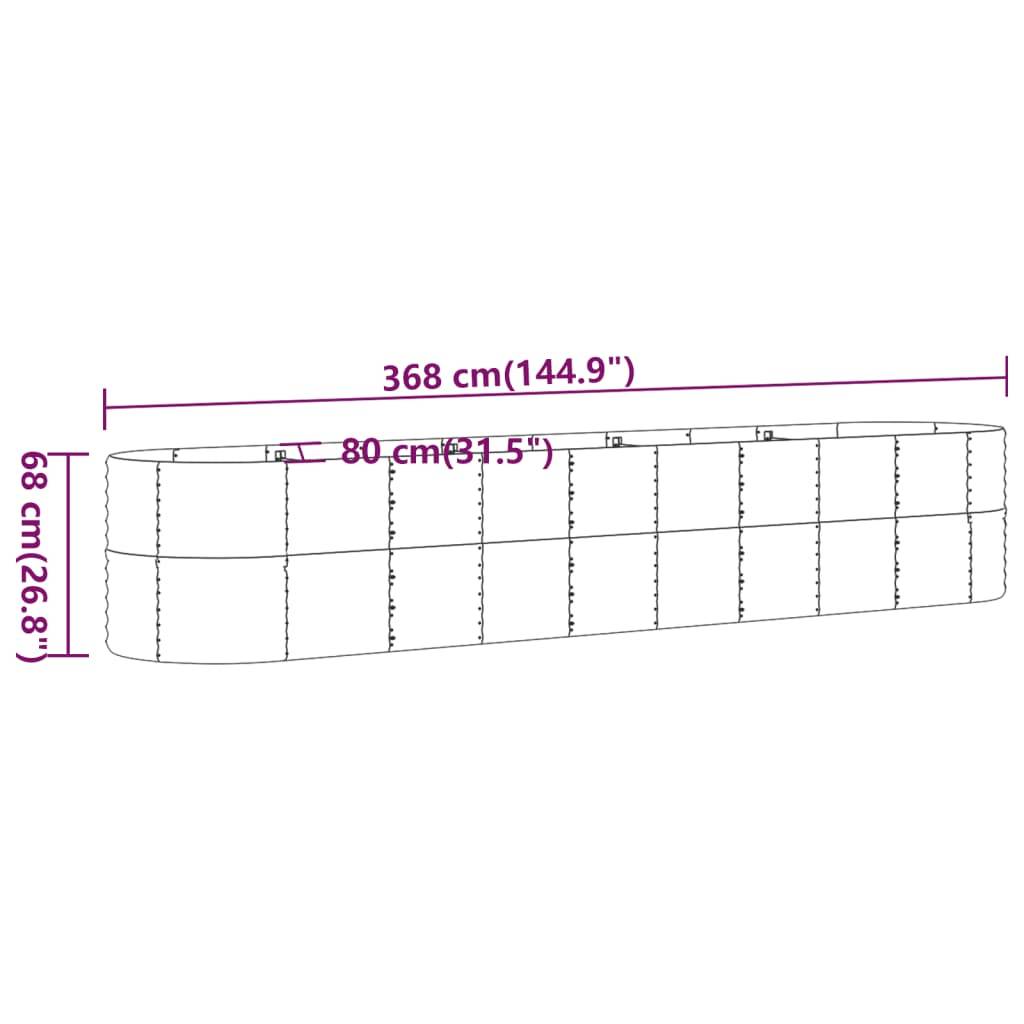 Vidaxl - Lit surélevé de jardin Acier galvanisé marron vidaXL 318965 - Image 3
