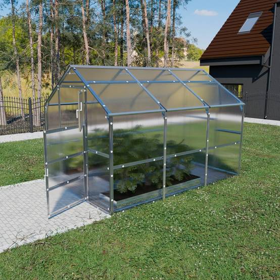 Serre KLASIKA BERNARD 2,35 x 3 m (7,05 m²), 4 mm avec revêtement en polycarbonate - Image 1