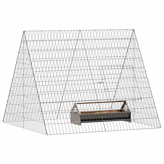 Vidaxl - Cage à poules Argent 110 x 100 x 85 cm Acier galvanisé vidaXL 3394436 - Image 4