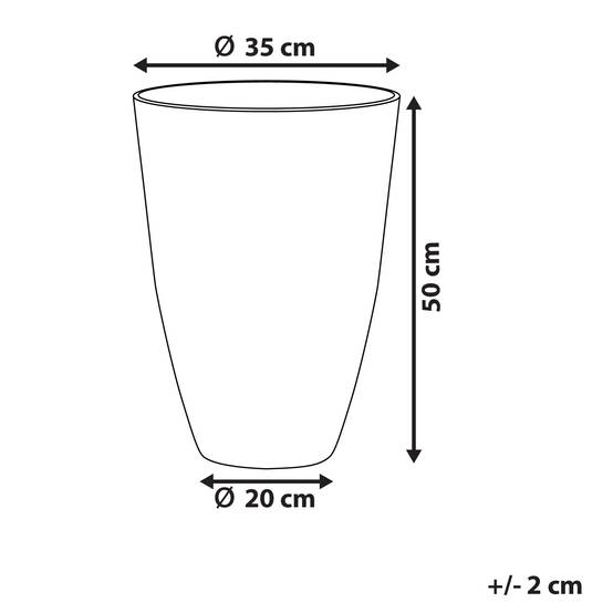 Cache-pot d'extérieur Fibre d'argile Gris CAMIA - Beliani - Image 2