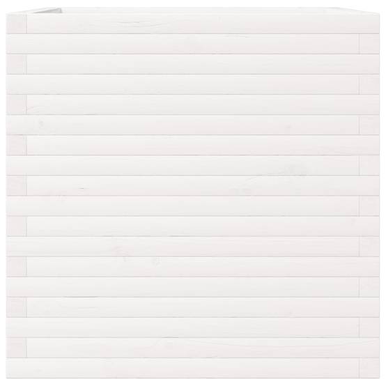 Très grande jardinière haute 70cm en bois de pin massif Blanc – ComfortXL Outdoor Living - Image 5
