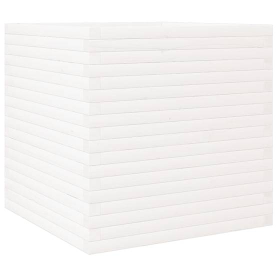 Très grande jardinière haute 70cm en bois de pin massif Blanc – ComfortXL Outdoor Living - Image 2