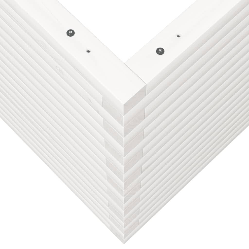 Très grande jardinière haute 70cm en bois de pin massif Blanc – ComfortXL Outdoor Living - Image 8