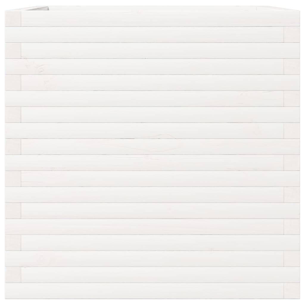 Très grande jardinière haute 70cm en bois de pin massif Blanc – ComfortXL Outdoor Living - Image 6